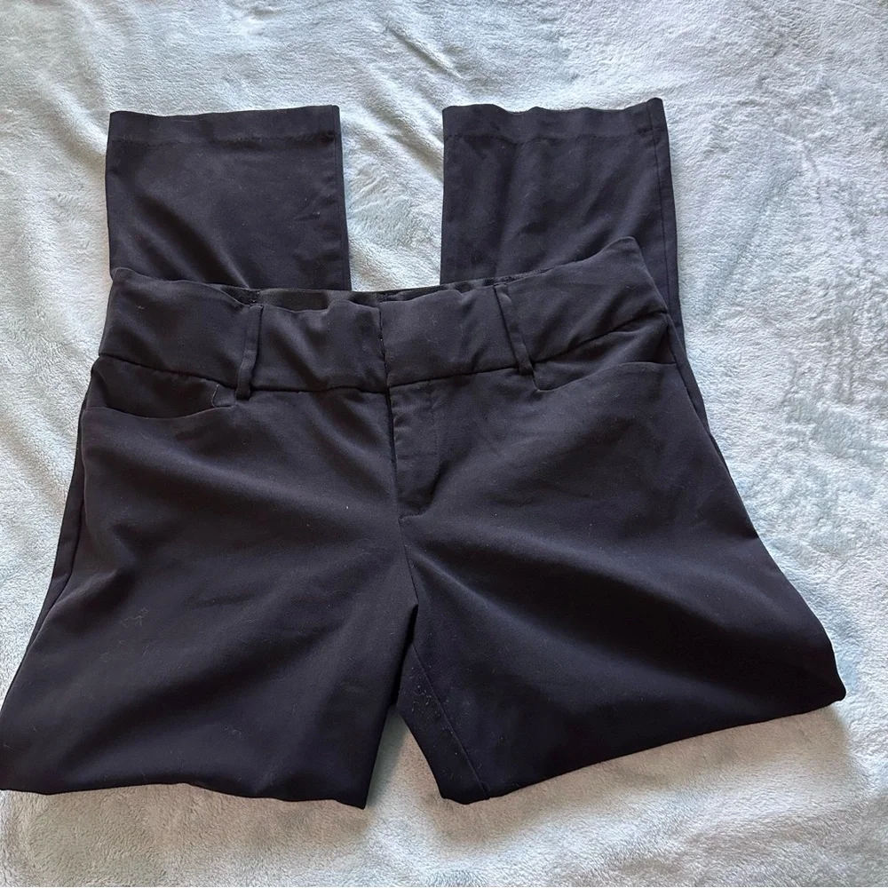 Women's 10 Petite Apt. 9 Magic Waist Tummy Control Black Bootcut Dress Pants - Picture 3 of 8